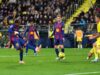Líder Barcelona le ganó al Villarreal 2-0 de visitante y mantuvo los cuatro puntos sobre el Real Madrid