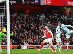 Arsenal camina firme al título de la Premier League al vencer a Brentford 2-0