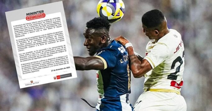 Ministerio del Interior convoca a directivos de la «U» y Alianza Lima para buscar solución de fechas de sus presentaciones