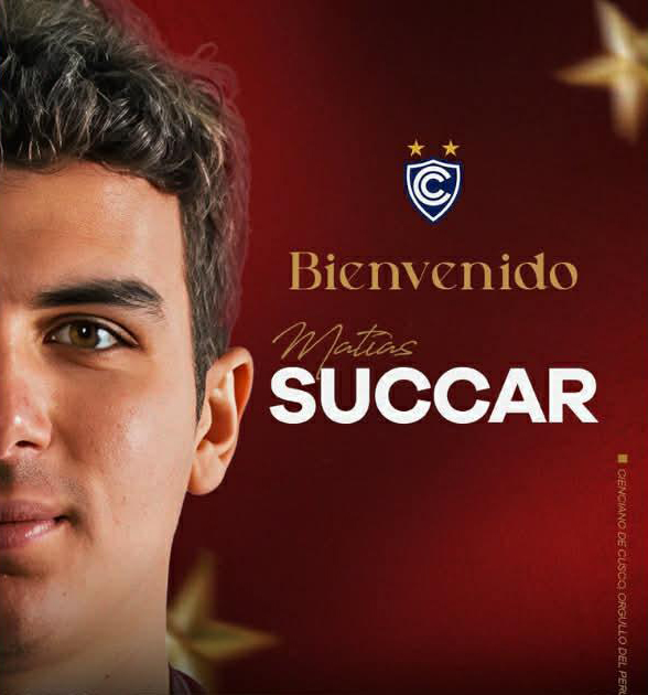 Matías Succar es el nuevo refuerzo del Cienciano cedido a préstamo por Alianza Lima