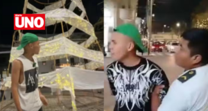 Liberan a tiktoker Jordy Rioja tras vandalizar árbol de Navidad en Chiclayo