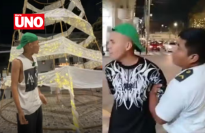 Liberan a tiktoker Jordy Rioja tras vandalizar árbol de Navidad en Chiclayo