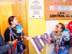 Población de Azángaro, Puno, brindó cálido recibimiento a la ministra Lesly Shica durante inauguración del Tambo Central Ccalla