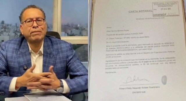 Phillip Butters renuncia a Avanza País y queda descartada su candidatura a la Presidencia en las elecciones 2026