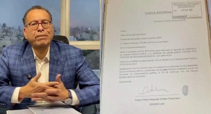 Phillip Butters renuncia a Avanza País y queda descartada su candidatura a la Presidencia en las elecciones 2026