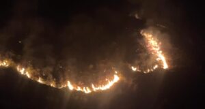 Incendio forestal azota San Marcos de Roccha, en Huancavelica