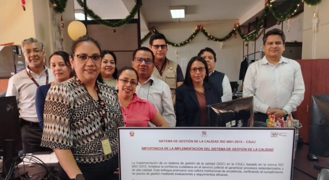 Corte Superior de Lima obtiene certificación Internacional ISO 9001: 2015
