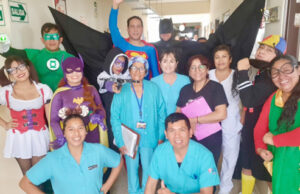 Superhéroes visitaron a pacientes de Hospital María Auxiliadora
