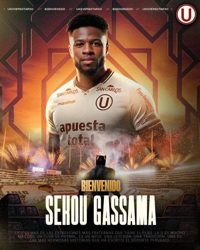 Delantero español-senegalés Sekou Gassama es nuevo jugador de Universitario de Deportes