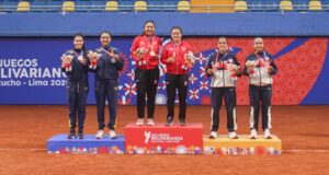 Tenistas Romina Ccuno y Lucciana Pérez conquistaron la presea de oro en los Juegos Bolivarianos