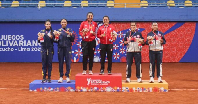Tenistas Romina Ccuno y Lucciana Pérez conquistaron la presea de oro en los Juegos Bolivarianos