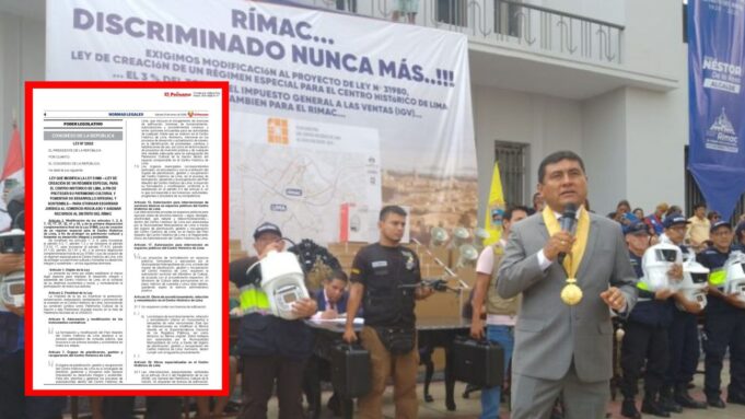 Alcalde Néstor de la Rosa, logra tras dos años de lucha, hazaña económica histórica para el Rímac.