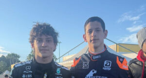 Kartista peruano Mariano López de la escudería inglesa Fusion Motorsport entrenó hoy en el Circuito de la Conca-Italia