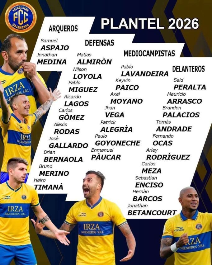 FC Cajamarca apuesta a pelear un cupo a torneos internacionales en este 2026 con plantel conformado