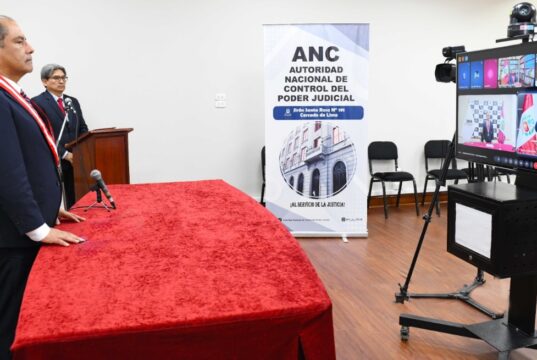 Poder Judicial: jefe de la ANC juramenta a nuevos jefes de ODANC de La Libertad, Madre de Dios y del Santa