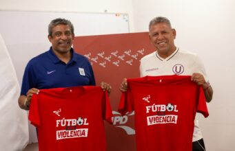 FIGURAS DE ALIANZA LIMA Y UNIVERSITARIO SE PONEN LA CAMISETA DE “FÚTBOL SIN VIOLENCIA” QUE IMPULSA EL IPD