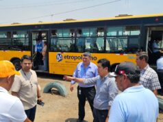 El metropolitano llegó a Ancón e hizo su recorrido piloto hasta la playa las Conchitas