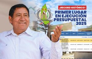 Gore Amazonas lidera el ranking nacional de ejecución presupuesta 2025 con un histórico 99.4%
