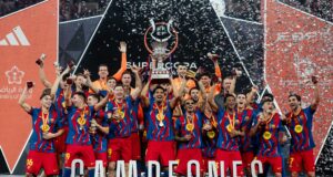 Barcelona retuvo el título de la Supercopa de España al derrotar a Real Madrid 3-2 en Yeda