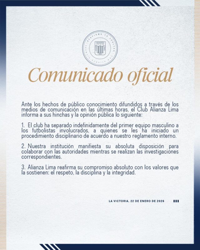 comunicado oficial