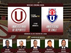 TV Perú transmitirá mañana sábado la “Noche Crema” a todo el país con el partido Universitario-«U» de Chile