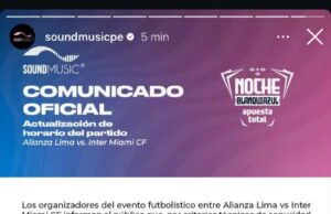 Partido entre Alianza Lima e Inter Miami cambió de horario: Será el sábado 24 a las 5:00 p.m. en Matute