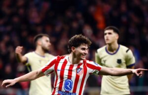 Paliza del Atlético de Madrid que goleó al Barcelona 4-0 de local en la ida de semifinales de la Copa del Rey