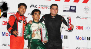 Franco Sánchez logró subir al podio de los triunfadores en las 6 Horas del Kartismo