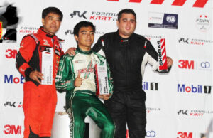 Franco Sánchez logró subir al podio de los triunfadores en las 6 Horas del Kartismo