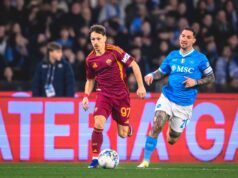 Nápoles se aleja del líder de la Serie «A» Inter de Milán, tras empatar 2-2 con la Roma