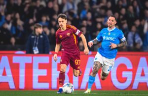 Nápoles se aleja del líder de la Serie «A» Inter de Milán, tras empatar 2-2 con la Roma