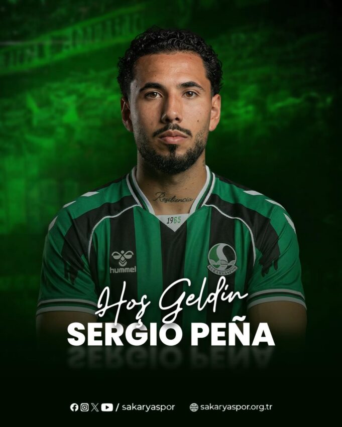 Sergio Peña es nuevo jugador del Sakaryaspor de la Segunda División de Turquía