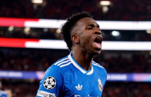 Real Madrid con golazo de Vinicius Jr venció al Benfica 1-0 de visitante en la ida de los playoffs de Champions