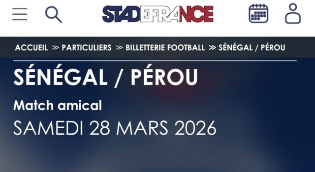 Salieron a la venta entradas para amistoso Perú-Senegal a jugarse en el Stade de France el 28 de marzo