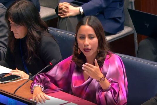 Ministra Shica en la ONU: “No queremos ser recordados por cuántos bonos entregamos, sino por cuántas familias apostaron por el progreso”