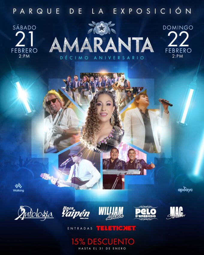 AMARANTA CELEBRA A LO GRANDE 10 AÑOS DE VIDA ARTÍSTICA